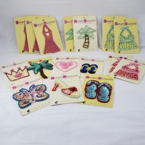 Bundle of NWT Assorted Iron-On Beaded Appliques (16 Total)